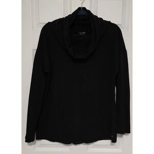 CALVIN KLEIN BLACK THICK COTTON COWL NECK Pullover Med
